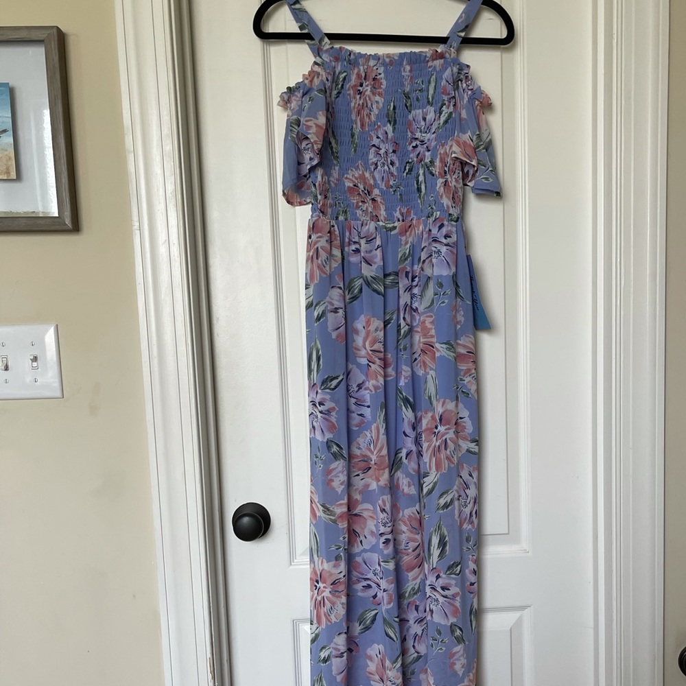 As U Wish NWT Light blue off the shoulder dress size small